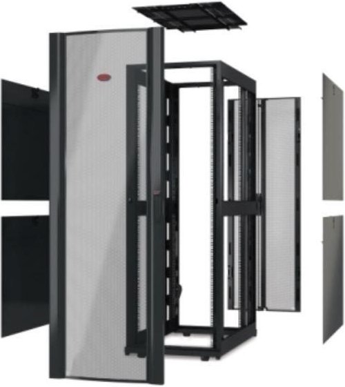 APC NetShelter SX Gehäuse, 48HE, 600 mm x 1070 mm (B x T), ohne Seitenteile, ohne Türen, schwarz (AR3107X617)