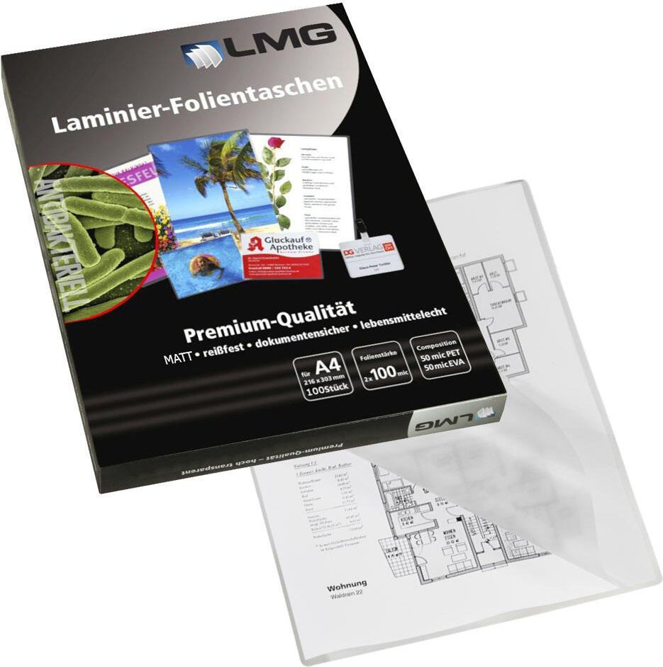 Thumbnail - LMG Laminierfolien matt 100 mikron A4