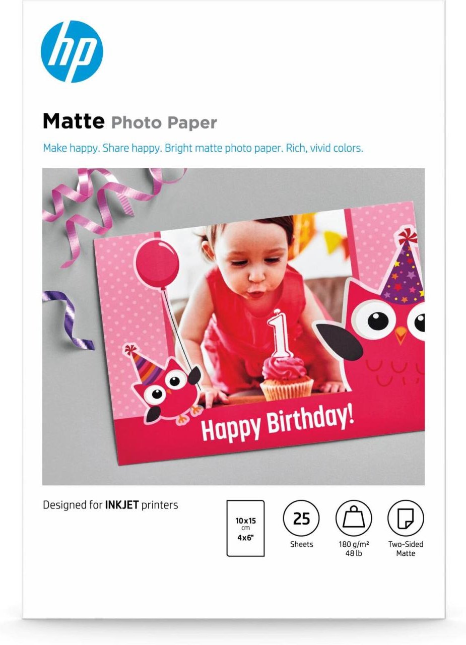 HP Fotopapier matt – 25 Blatt/10 x15 cm
