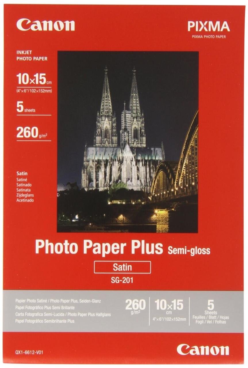 Thumbnail - Canon SG-201 Fotopapier Plus seidenglanz 100x150mm 260 g/m² - 5 Blatt