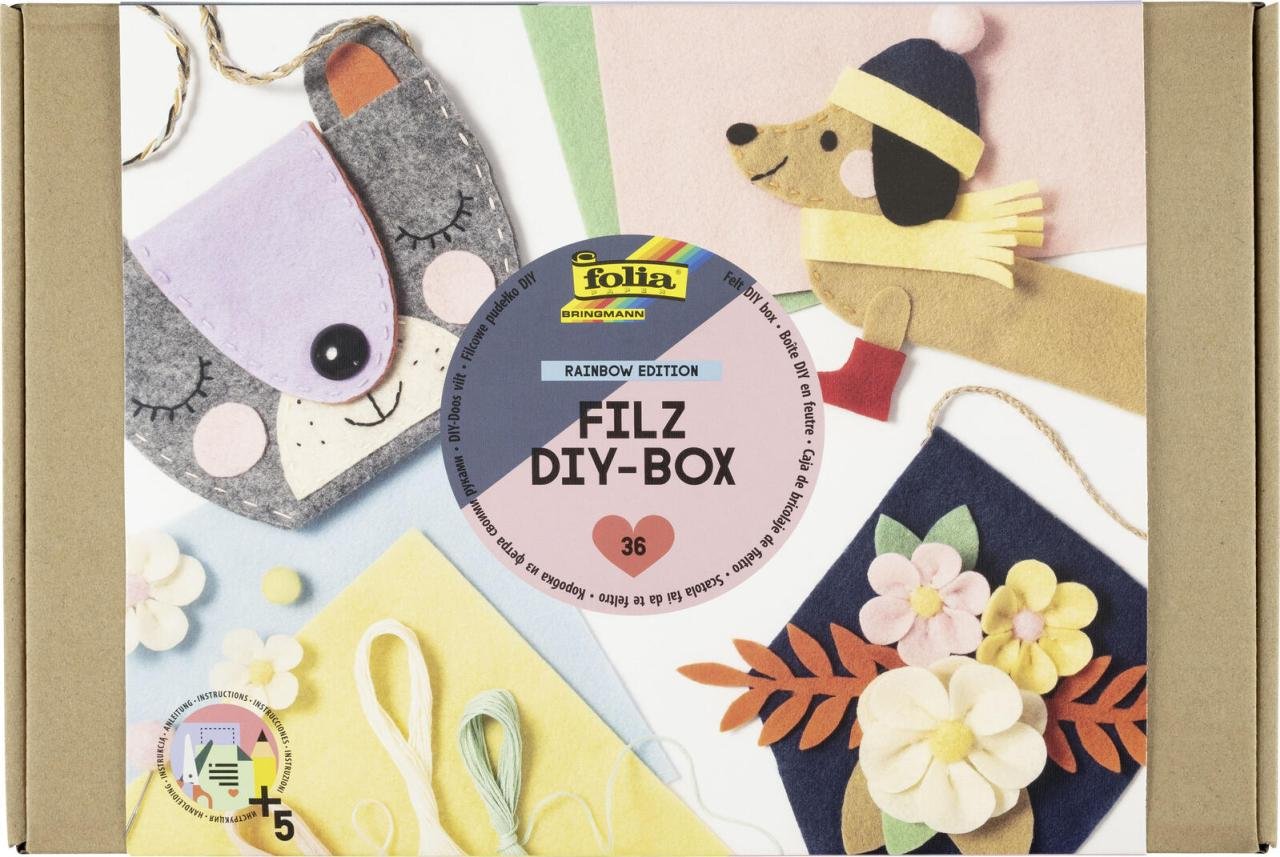 folia Bastelfilz-Set mehrfarbig