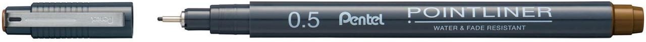 Pentel Pointliner Fineliner 0.5 mm Braun