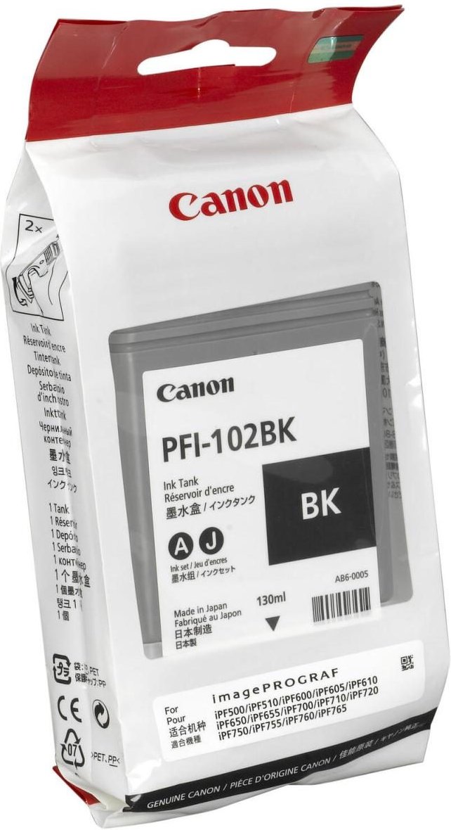 Thumbnail - Canon Original PFI-102BK Druckerpatrone - schwarz 130ml