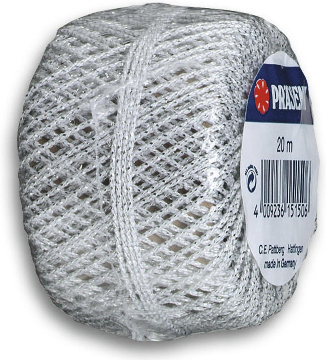 PRÄSENT Kordel Wolga 2 mm x 20 m silber