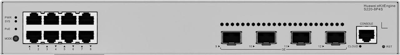 Huawei eKit Switch S220-8P4S 8x 1GbE RJ45 + 4x 1GbE SFP managed L2