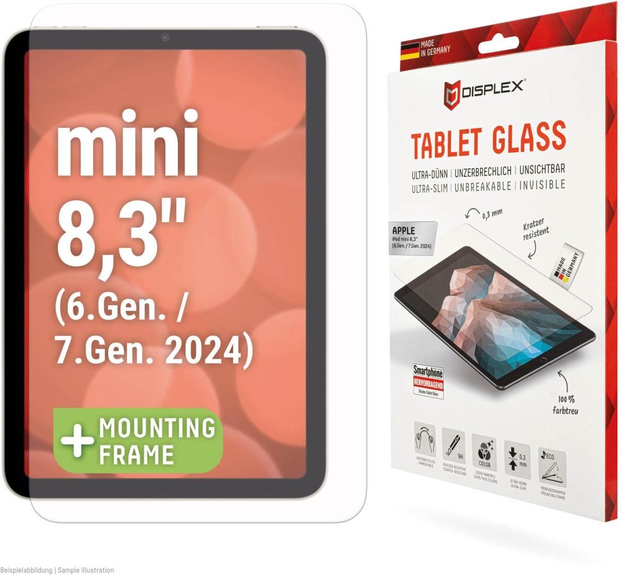 Thumbnail - DISPLEX Schutzglas für Apple iPad mini 8,3'' (6. Gen./7. Gen. 2024)
