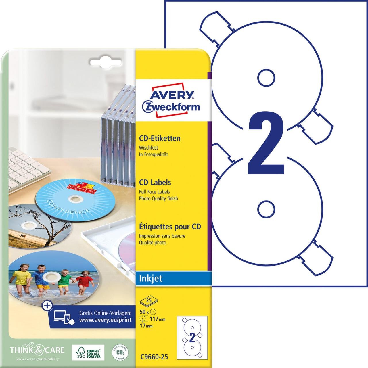 Thumbnail - AVERY Zweckform CD-Etiketten SuperSize
