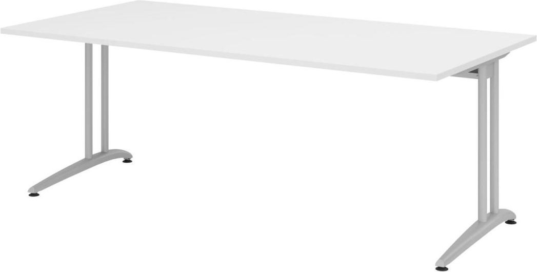 HAMMERBACHER Schreibtisch VBS2E/W/S weiß