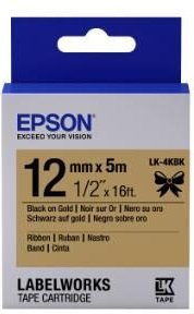 Epson LabelWorks LK-4KBK - Schwarz auf Gold - Rolle (1,2 cm x 5 m)