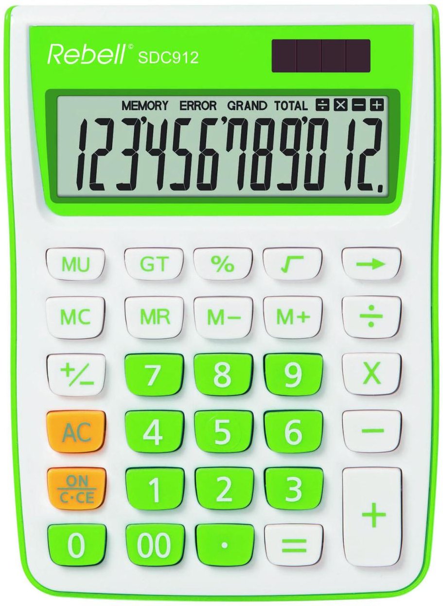Thumbnail - Rebell Tischrechner SDC912 grün/weiß