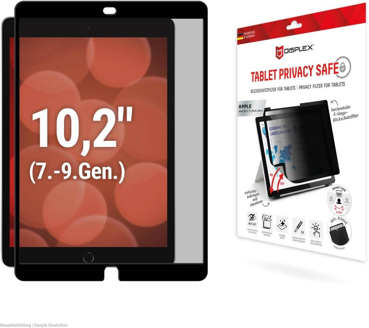DISPLEX TABLET PRIVACY SAFE Blickschutzfilter für iPad 10,2'' (7./8./9. Gen.)