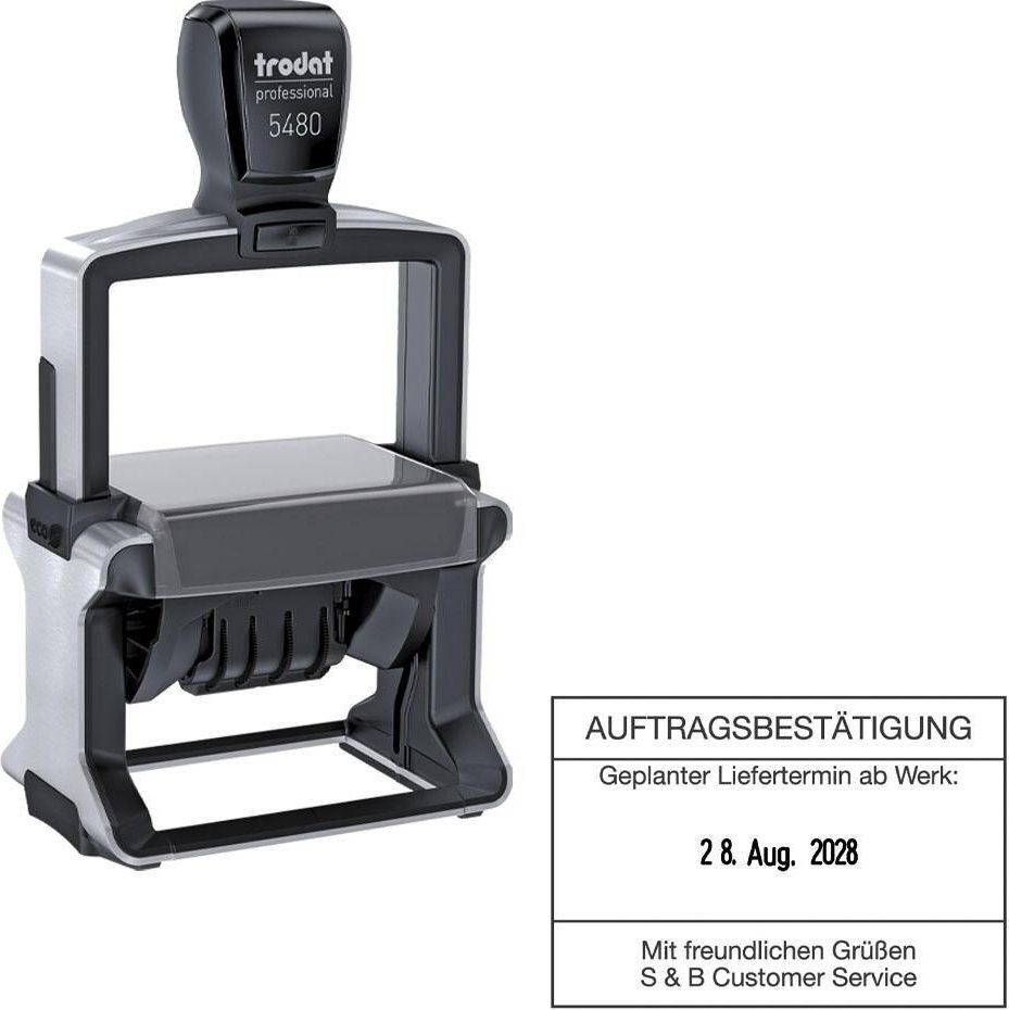Thumbnail - trodat Datumstempel mit Text, individualisierbar 5480 ohne Logo