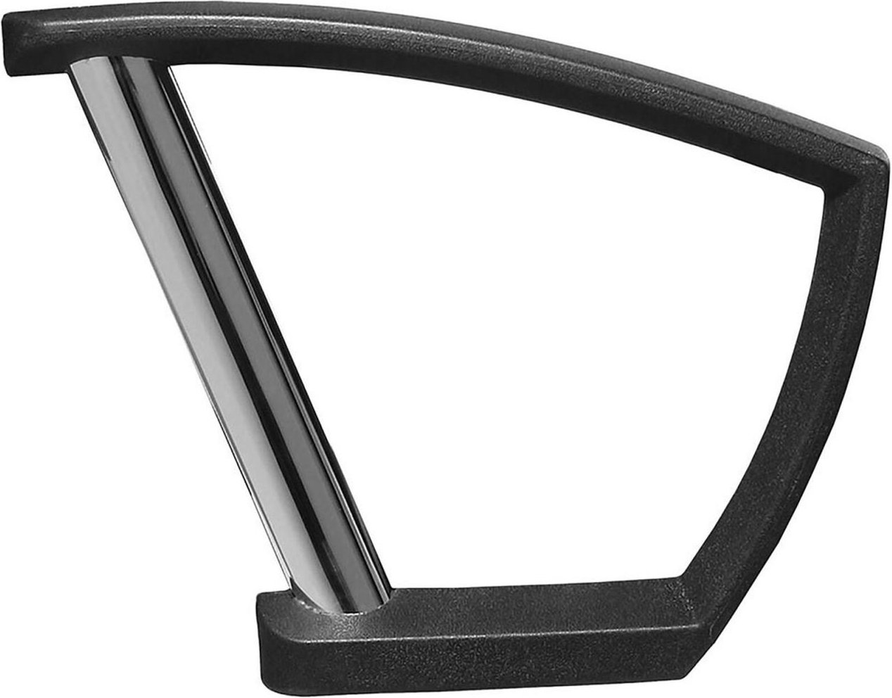 Armlehnen "A1" chrom Fest schwarz Kunststoff, Stahl