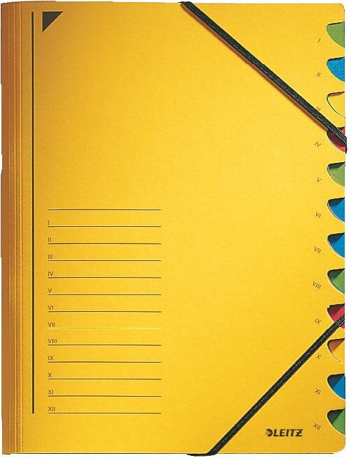 Thumbnail - LEITZ 3912 Ordnungsmappe DIN A4 12 -Fach gelb