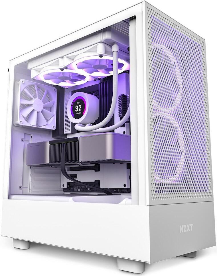 Thumbnail - NZXT H5 Flow Midi-Tower-Gehäuse Weiß