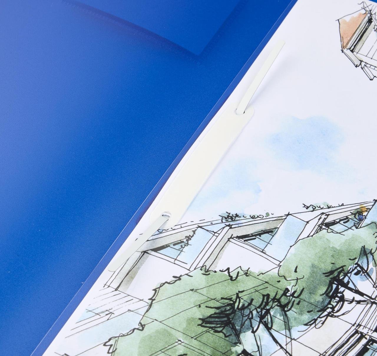 BRUNNEN Schnellhefter DIN A4 Polypropylen (PP) blau transluzent