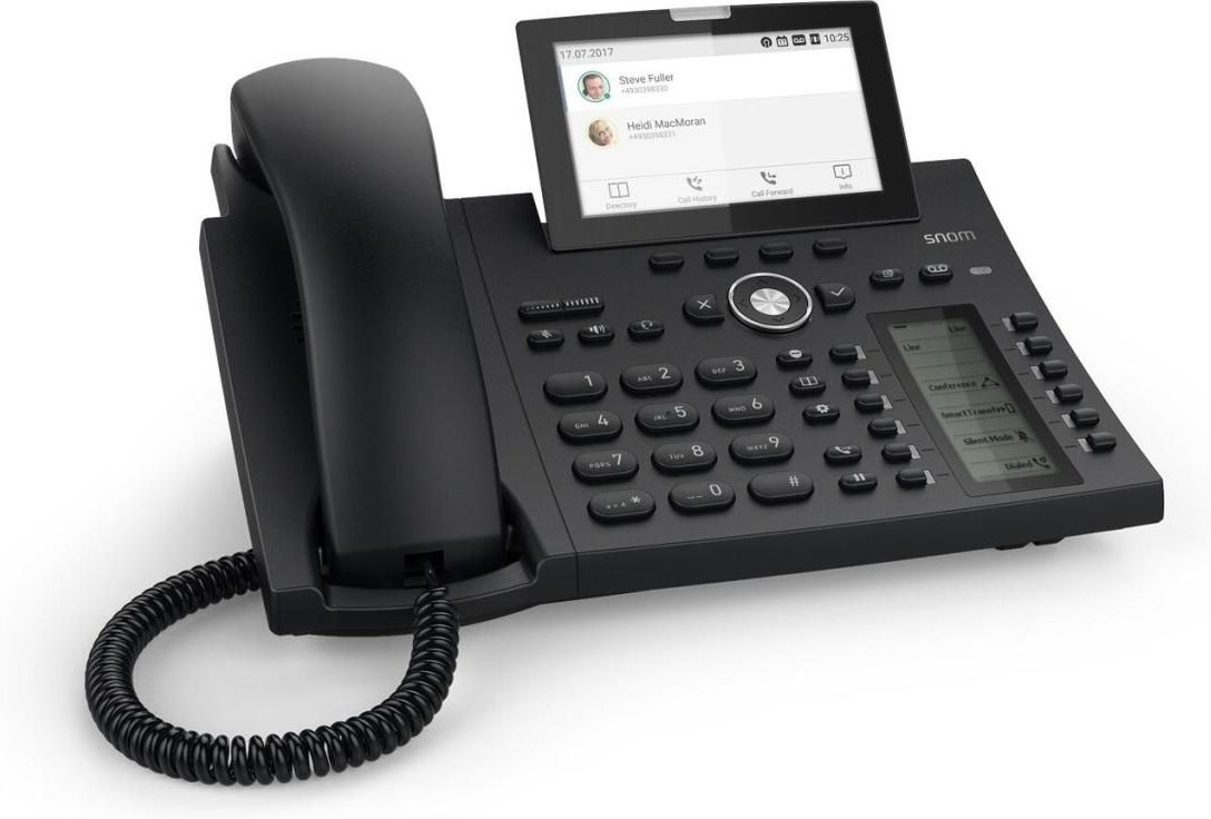 snom D385N - VoIP-Telefon mit Rufnummernanzeige - dreiweg Anruffunktion