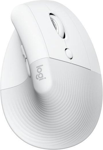 Logitech Lift ergonomische vertikale Maus für Rechtshänder (kabellos, weiß)
