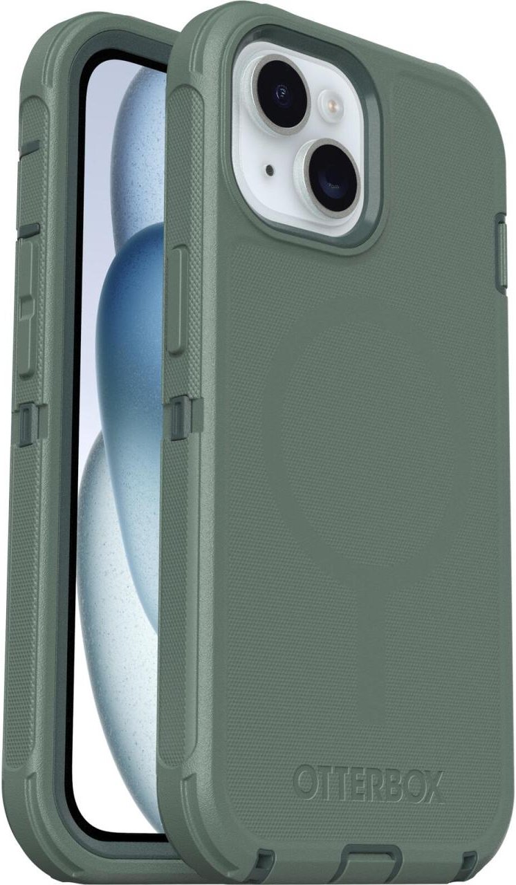 Thumbnail - OtterBox Defender MagSafe für das Apple iPhone 16e/15/14/13 - Forest Ranger, green