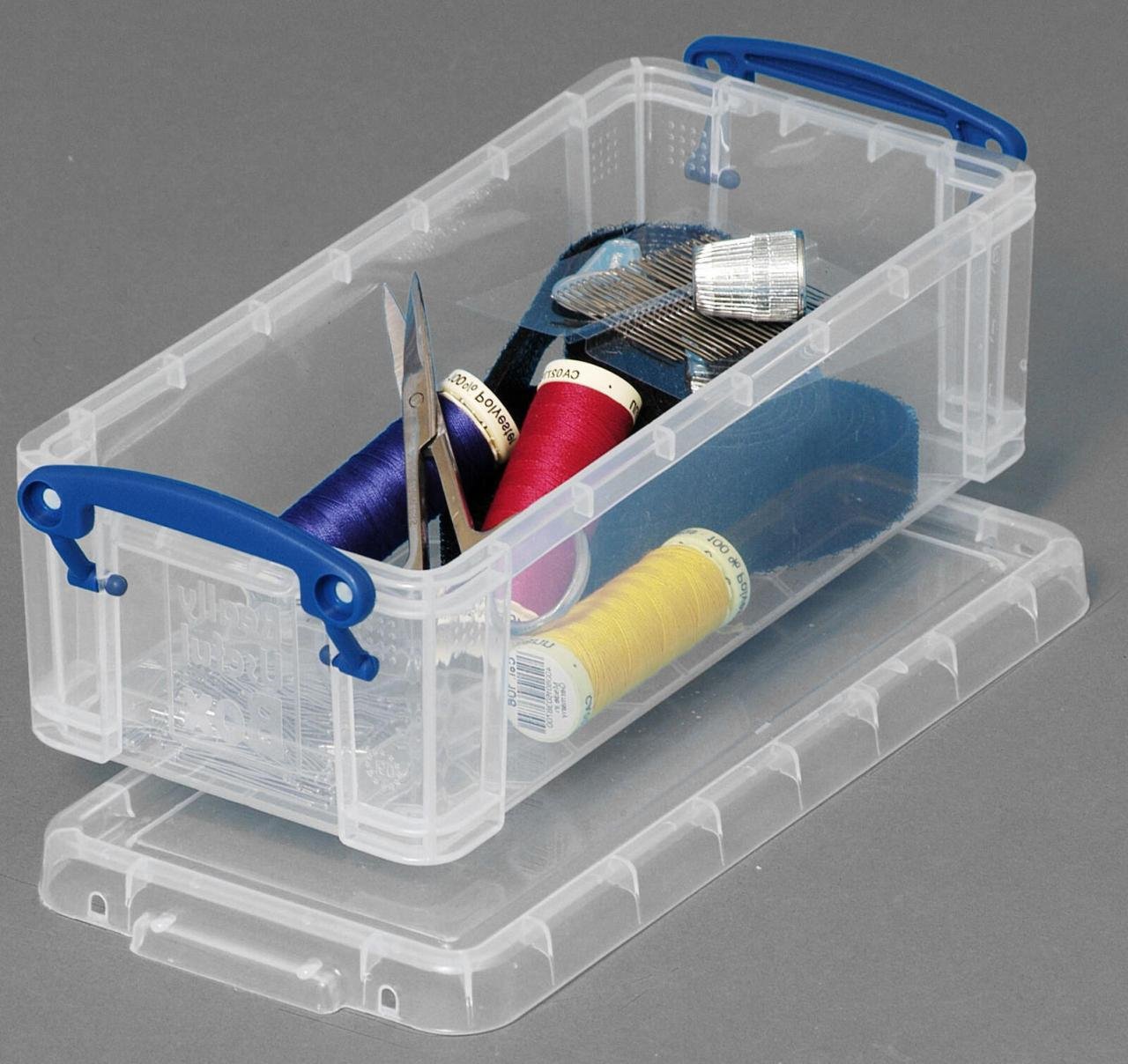 Thumbnail - Really Useful Box Aufbewahrungsbox 0,9 l - 22,0 x 10,0 x 7,0 cm transparent