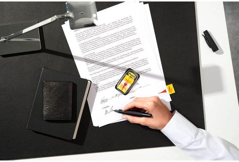 Post-it® Index Haftmarker gelb "Unterschrift" 50 Streifen
