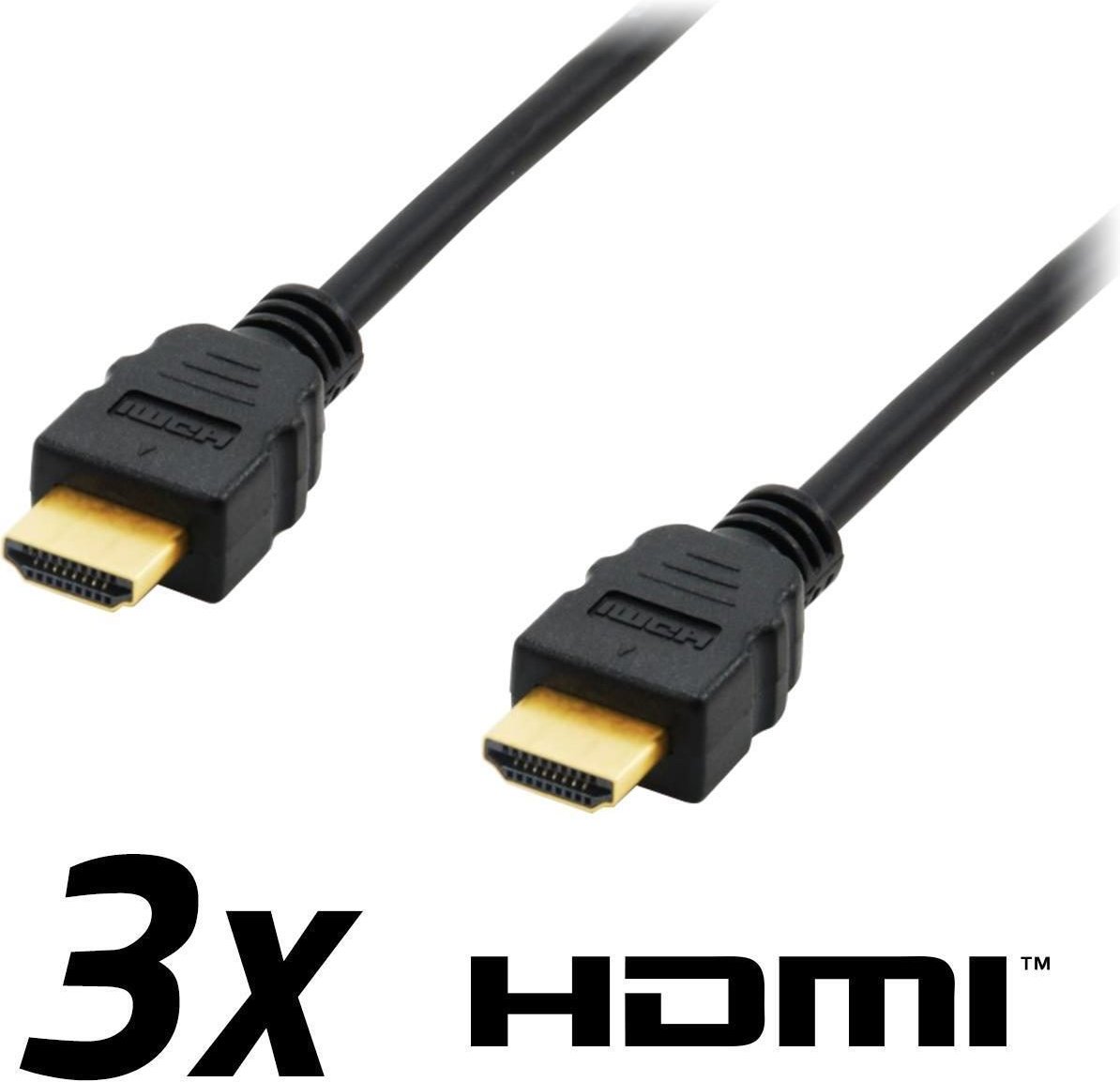 Equip HDMI-Kabel 1.8m schwarz 3er Pack
