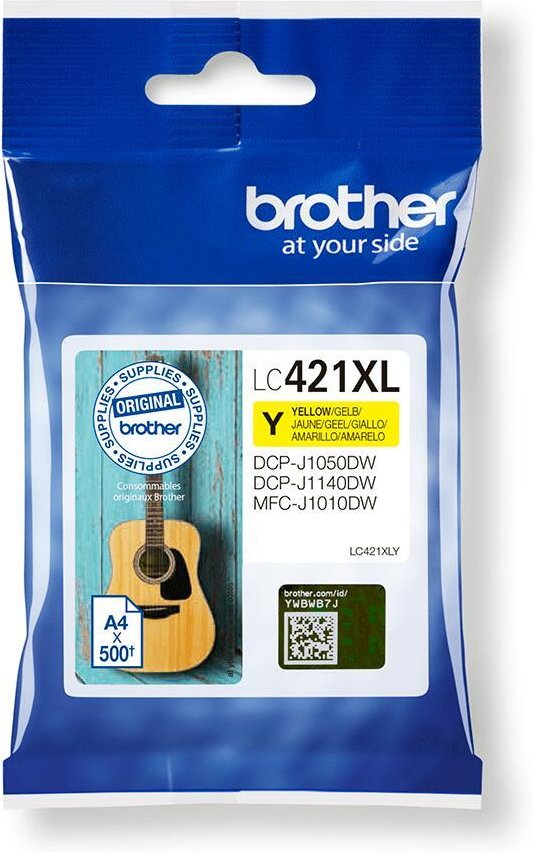 Brother Original LC-421XLY Druckerpatrone gelb 500 Seiten