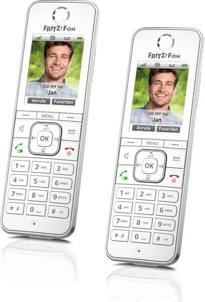 2x AVM FRITZ Fon C6 Duo Schnurloses DECT Telefon