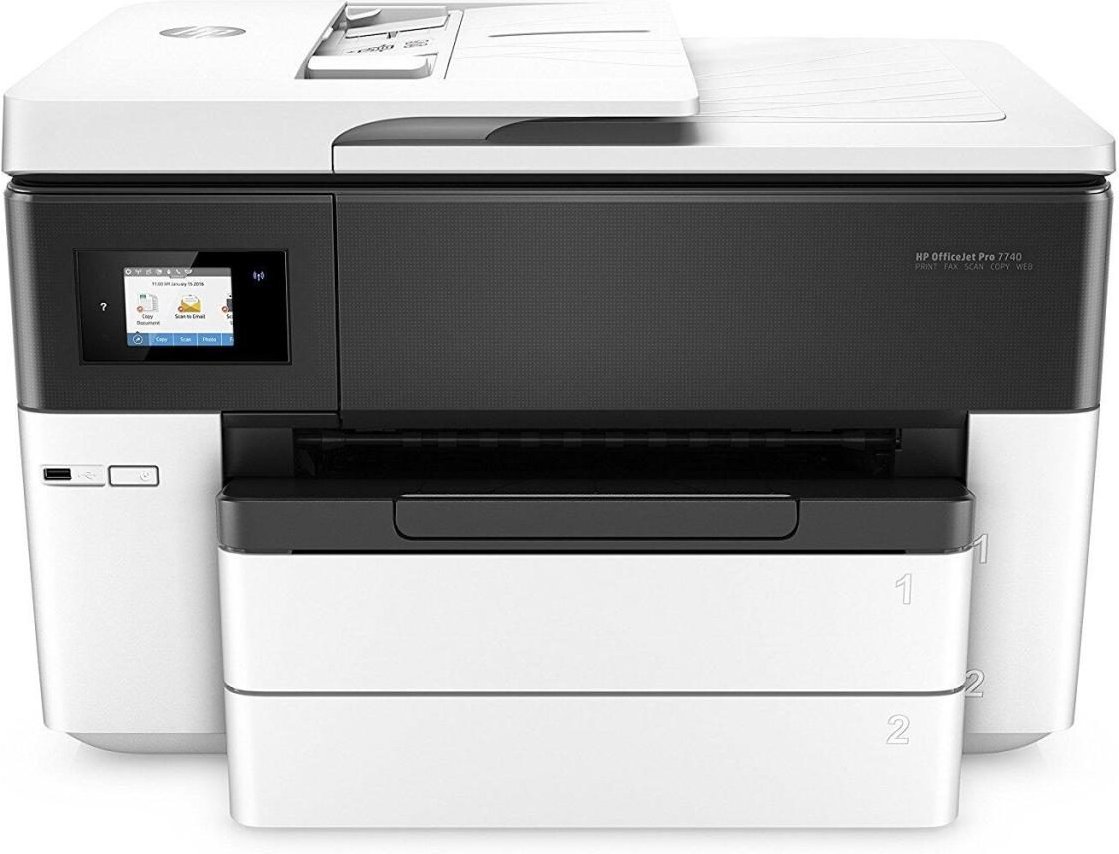 Jetzt 3 Jahre Garantie nach Registrierung GRATIS HP OfficeJet Pro 7740 Tintenstrahl-Multifunktionsdrucker