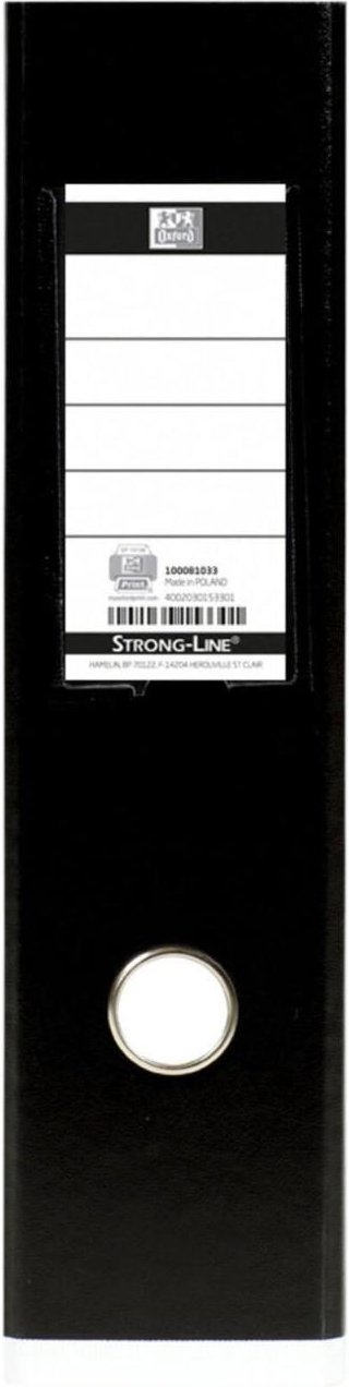 OXFORD Ordner Rückenbreite 8 cm DIN A4 Kunststoff schwarz