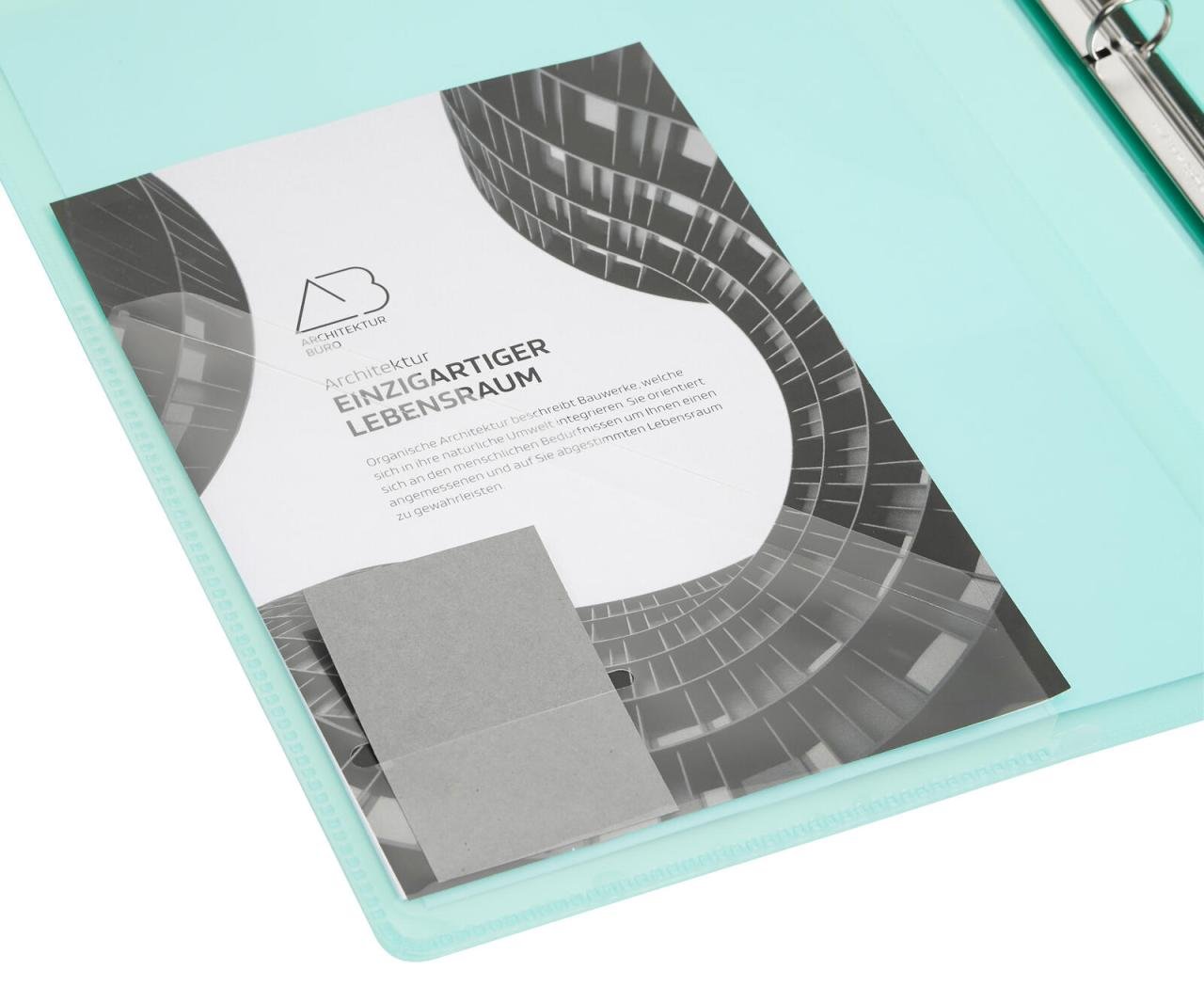 Thumbnail - EICHNER Präsentationsringbuch 4-Ringe DIN A4 2.5 cm grün-transparent