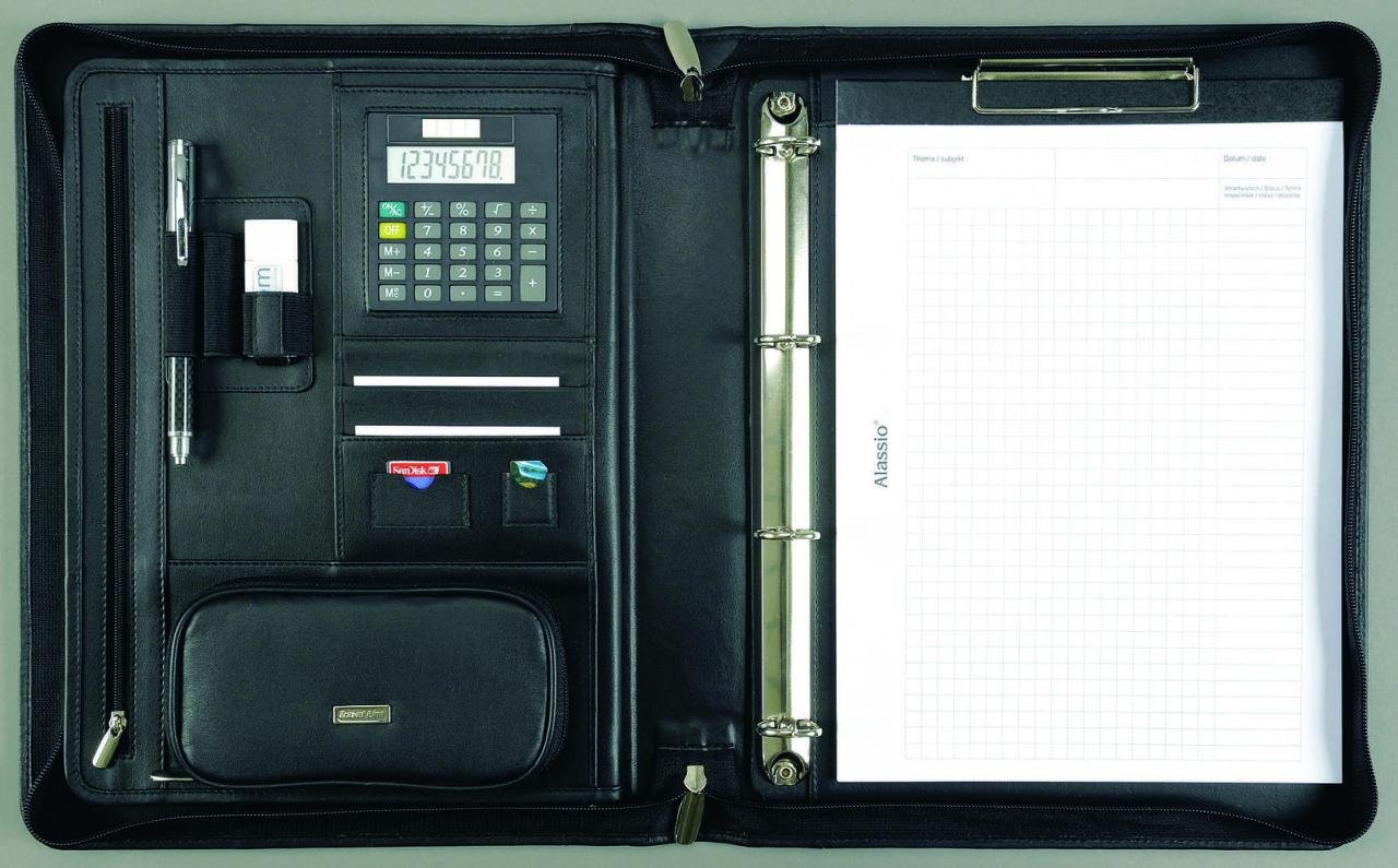 Thumbnail - Alassio Ringbuchmappe BOSA für A4 schwarz