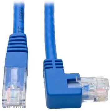 Eaton Tripp Lite Series Right-Angle Cat6 Gigabit Molded UTP Ethernet Kabel (RJ45 Right-Angle M zu RJ45 M), Blue, 1 ft. (