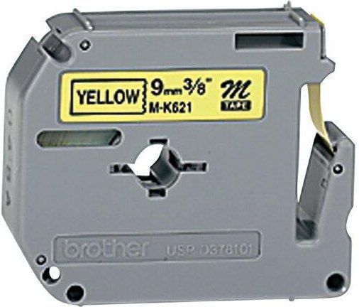 Thumbnail - Brother MK621BZ - Nicht-laminiertes Schriftband - Schwarz auf Gelb - Rolle (0,9 cm x 8 m) - 1 Rolle(n) - für P-Touch PT-