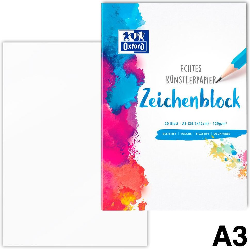 Thumbnail - OXFORD Zeichenblock DIN A3 20 Blatt