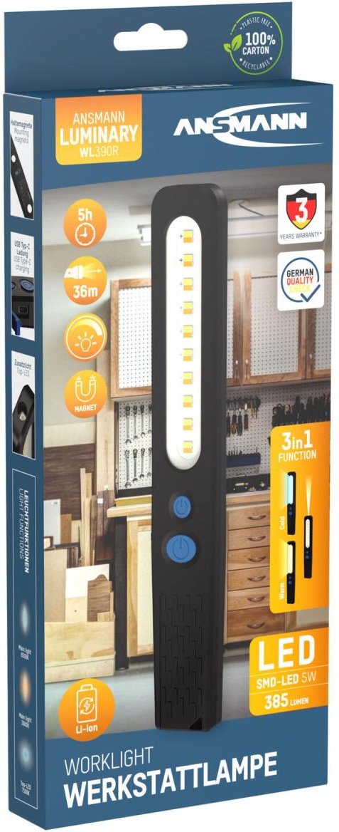 ANSMANN Handleuchte schwarz