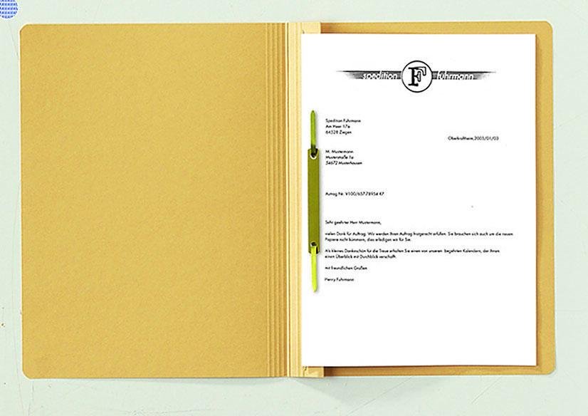 Schnellhefter DIN A4 Recycling-Karton chamois