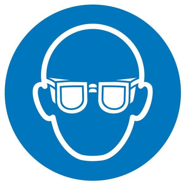 SafetyMarking® Gebotsaufkleber Augenschutz benutzen 10 cm