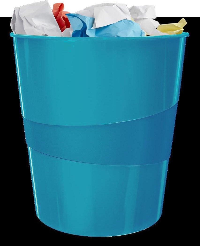 Thumbnail - LEITZ Papierkorb WOW Duo Colour 15,0 l blau