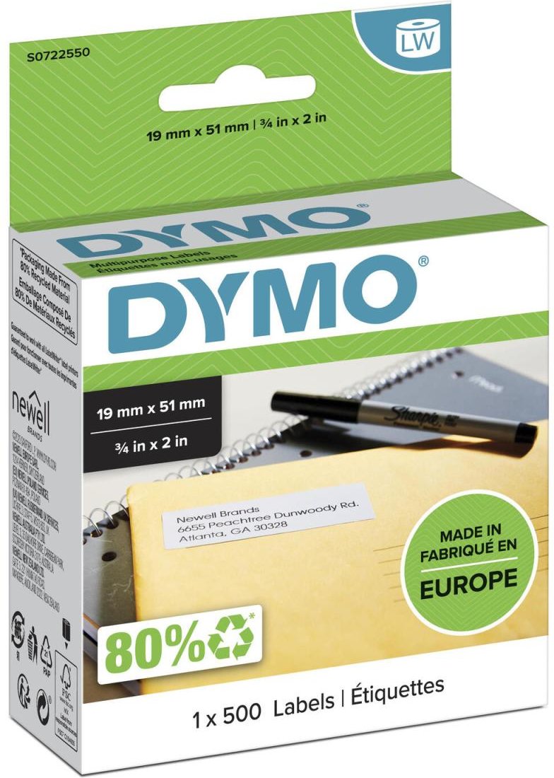 DYMO® Original Etikett für LabelWriter™, Vielzweck - weiss - ablösbar, 1 x 500 Etiketten