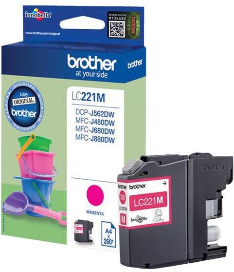 Brother Original LC-221M Druckerpatrone magenta 260 Seiten (LC221M)