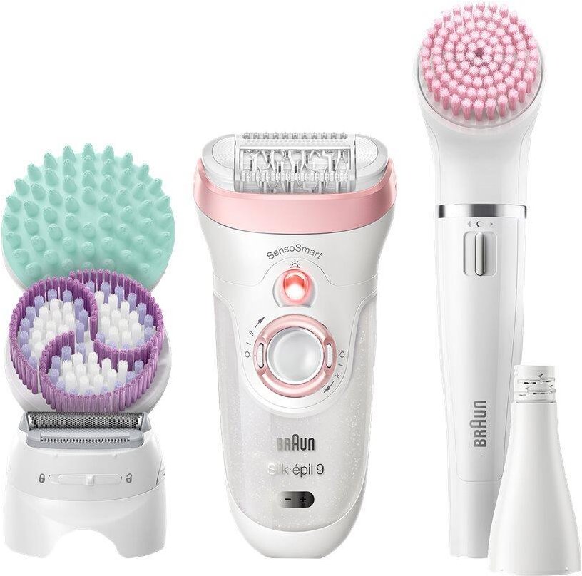 Braun Silk-épil 9 SensoSmart 9/995 Beauty set - Epiliergerät - Weiß/Pink