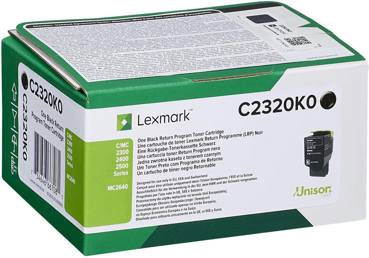 Lexmark Original Toner - schwarz (C2320K0) für C2325dw, C2425dw, C2535dw, MC2325adw, MC2425adw, MC2535adwe