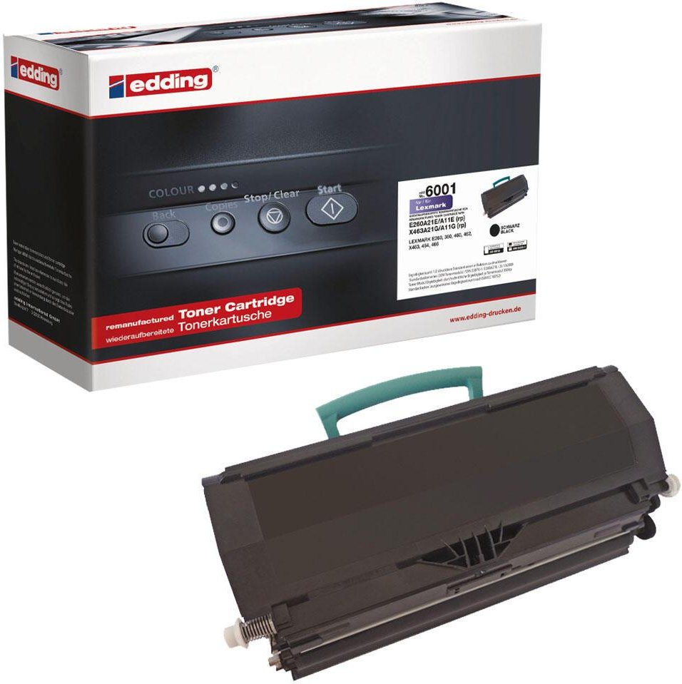 Thumbnail - edding Toner EDD-6001 schwarz kompatibel zu LEXMARK E260A21E