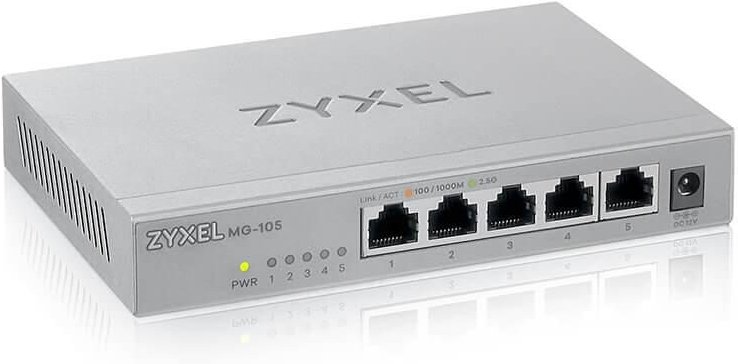 Zyxel Switch 5-Port Gigabit Ethernet lüfterlos unmanaged (MG-105-ZZ0101F)