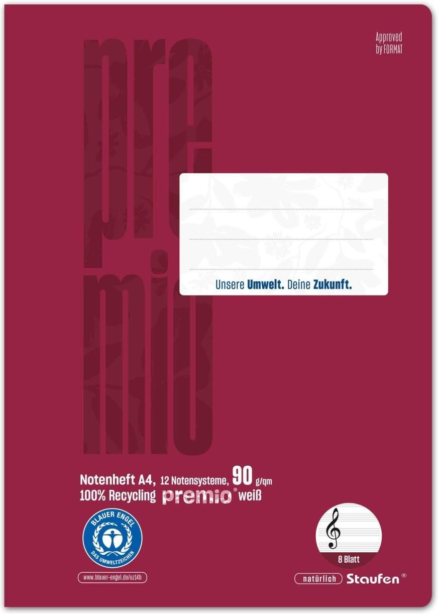 Staufen® Notenheft DIN A4 8 Blatt