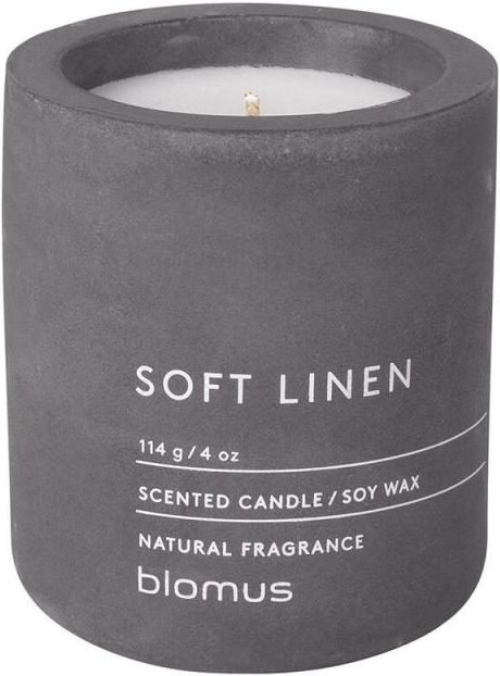 blomus SOFT LINEN Duftkerze 8 cm grau