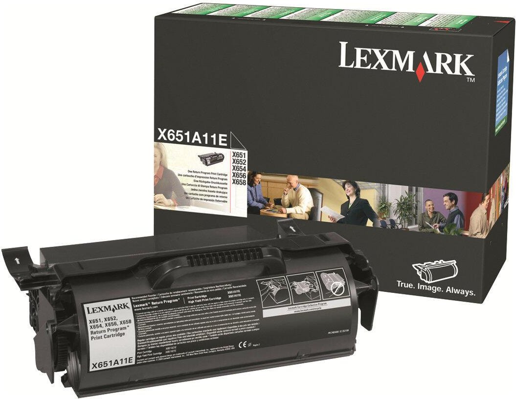 Lexmark Original Toner schwarz 7.000 Seiten (X651A11E) für X651de, X652de, X654de, X656dte, X658dfe/dme/dtfe/dtme