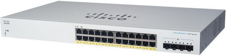 Cisco Switch Business 220-Series 28-Port 1/10GbE 195W PoE smart managed