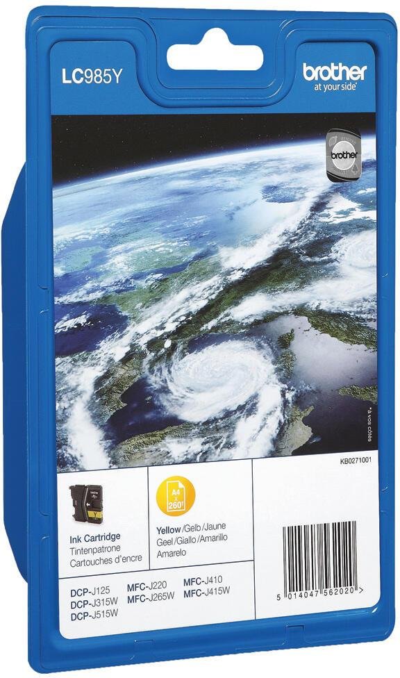 Brother Original LC-985Y Druckerpatrone gelb 260 Seiten (LC985Y)